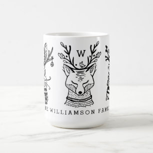 Christmas Woodland Forest Animal Family Characters Coffee Mug