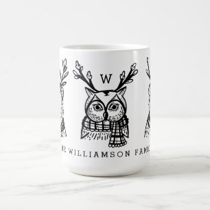 Christmas Woodland Forest Animal Family Characters Coffee Mug