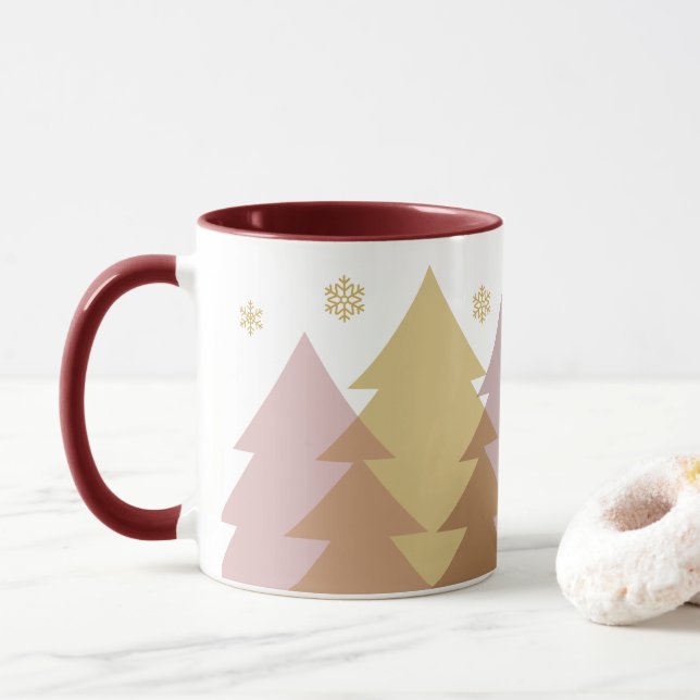 Christmas Woodlands Coffee Mug (With Donut)