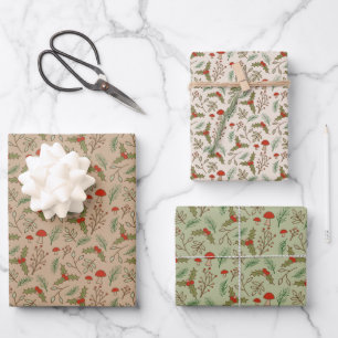 Christmas Woodlands  Wrapping Paper Sheet