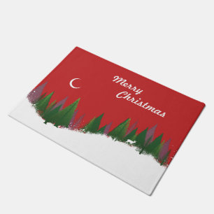 Christmas Woods Scene Doormat