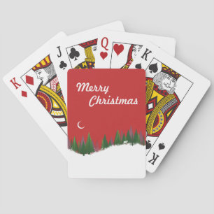 Christmas Woods Scene Poker Cards
