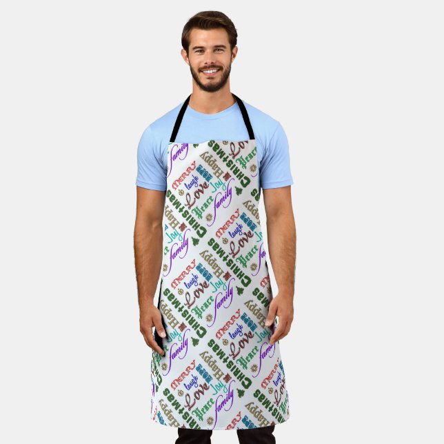 Christmas Word Art Apron (Worn)