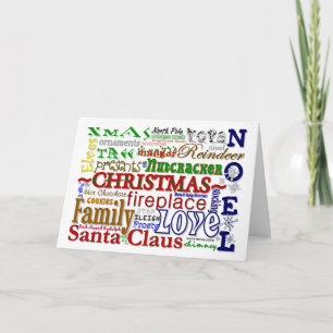 Christmas Word-Art - Customisable Card