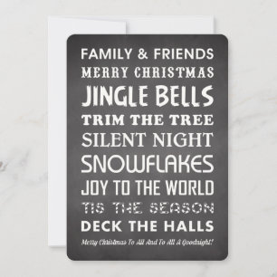 CHRISTMAS WORD ART HOLIDAY CARD