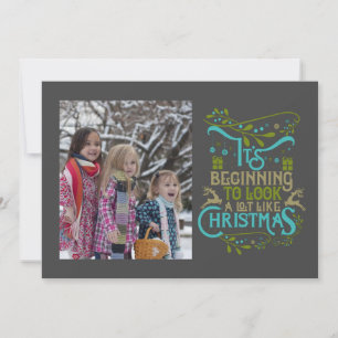 Christmas Word Art  Photo Holiday Card