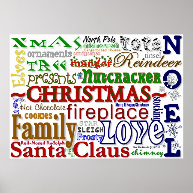 Christmas Word-Art Poster (Front)