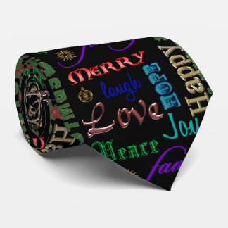 Christmas Word Art Tie