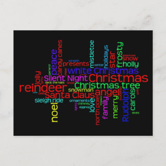 Christmas Word Cloud Postcard