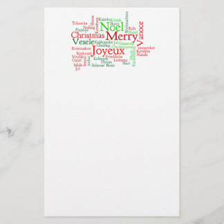 Christmas Word Cloud Stationery