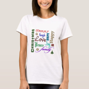 Christmas Word Picture Colour T-Shirt