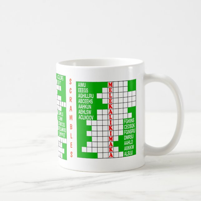 Christmas Word Scrambles Coffee Mug (Right)