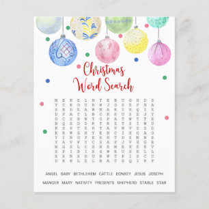 Christmas Word Search Game Flyer