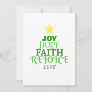 Christmas Words Christmas Tree Holiday Card