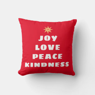 Christmas Words Holiday Throw Pillow