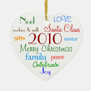 Christmas Words Ornament