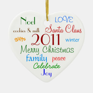 Christmas Words Personalised Ornament