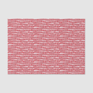 Christmas Words Red and White Tissue Paper