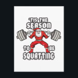 Christmas Workout Humour - Santa Claus Squat Holiday Postcard<br><div class="desc">Christmas Workout Humour - Santa Claus Squat</div>