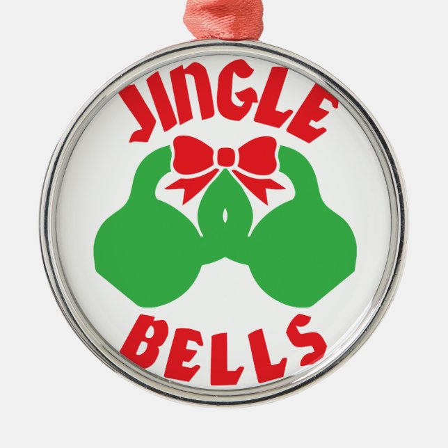 Christmas Workout Motivation Jingle "Kettle Bells" Metal Tree Decoration (Front)