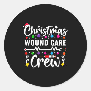 Christmas Wound Care Crew Nurse Xmas Nursing Rn Lp Classic Round Sticker