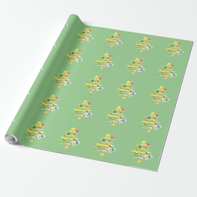 CHRISTMAS WRAP STYLE AND DESIGN WRAPPING PAPER (Unrolled)