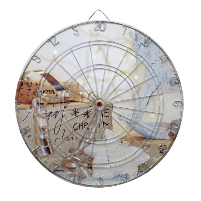 Christmas Wrapped Parcels Dartboard (Front)