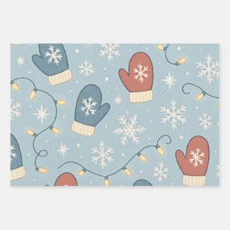 Christmas Wrapping Paper – 3 Flat Sheets | Festive