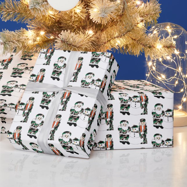 Christmas wrapping paper, Camo Christmas Wrapping Paper (Holidays)