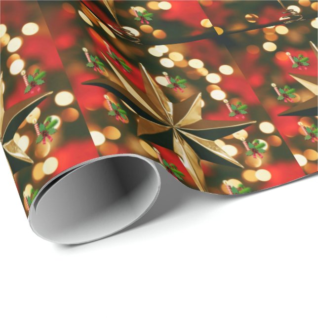 Christmas Wrapping Paper Candle (Roll Corner)
