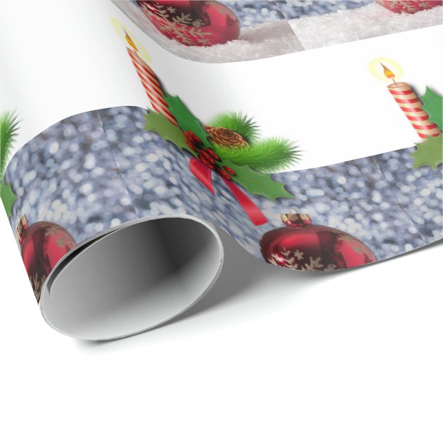 Christmas Wrapping Paper Candle (Roll Corner)
