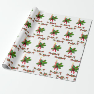 Christmas Wrapping Paper Candles