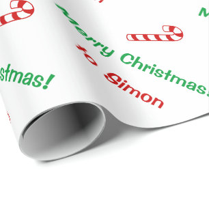 Christmas wrapping paper   Candy cane giftwrap