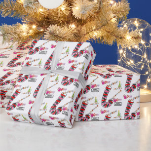 Christmas Wrapping Paper Candy Canes Cat's Meow 
