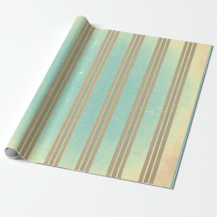 CHRISTMAS WRAPPING PAPER DISTRESSED STRIPES