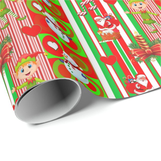 Christmas Wrapping Paper Elf (Roll Corner)