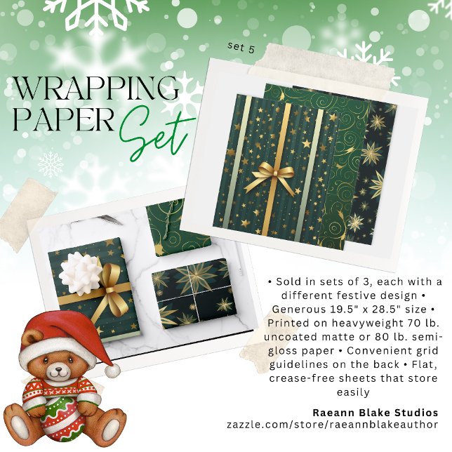 Christmas Wrapping Paper Flat Sheet Set 5 (Creator Uploaded)