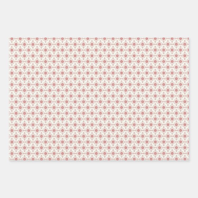 Christmas Wrapping Paper Flat Sheet Set of 3 (Front)