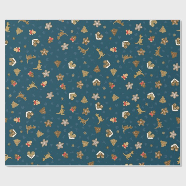 Christmas Wrapping Paper Gingerbread Holiday Wrap (Flat)