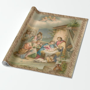 Christmas Wrapping Paper Jesus