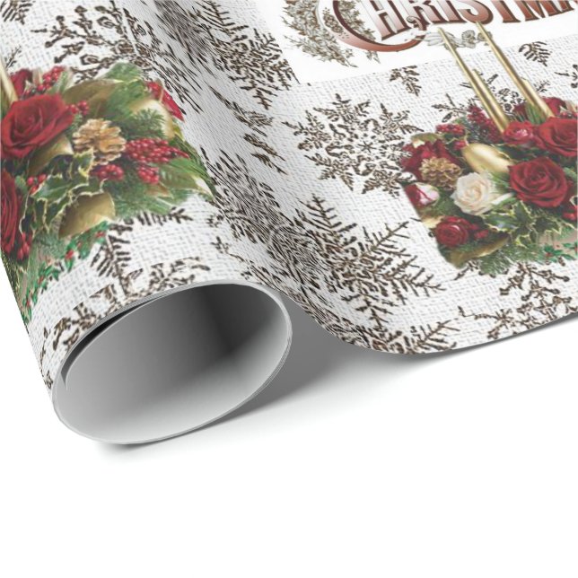 Christmas Wrapping Paper Merry Christmas (Roll Corner)