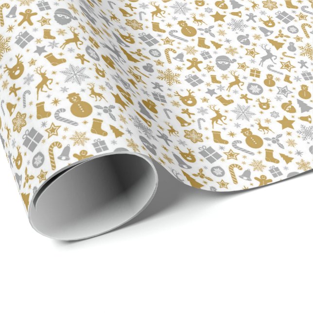 Christmas Wrapping Paper - Modern Gingerbread Men (Roll Corner)