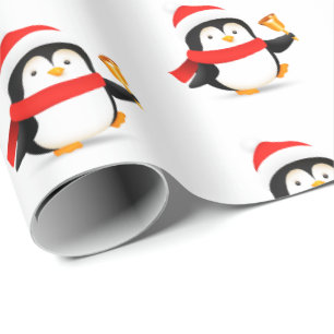 Christmas Wrapping Paper Penguin
