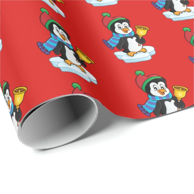 Christmas Wrapping Paper-Penguin Wrapping Paper (Roll Corner)
