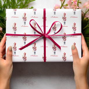 Christmas Wrapping Paper Personalised Nutcracker 