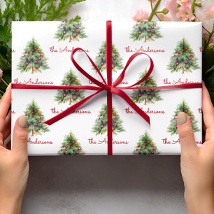 Christmas Wrapping Paper, Personalised White Xmas Paper