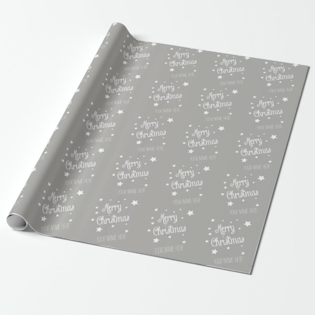 Christmas Wrapping Paper Personalize Name (Unrolled)
