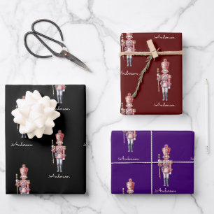 Christmas Wrapping Paper Personalized Nutcracker 