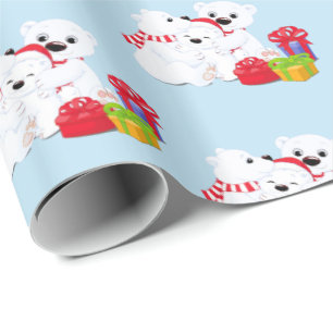 Christmas Wrapping Paper Polar Bears