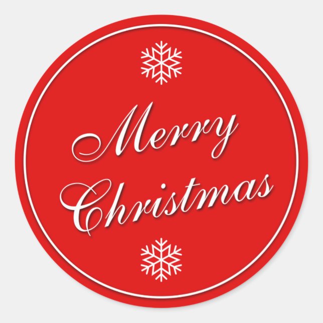 Christmas Wrapping Paper Round Stickers (Front)